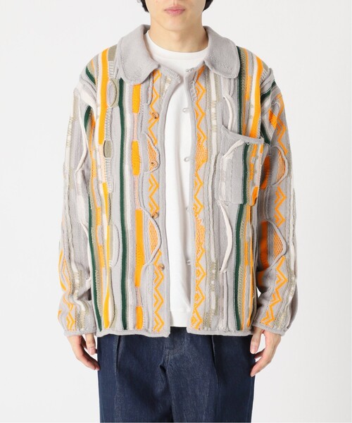 JOURNAL STANDARD relume（ジャーナルスタンダード　レリューム）の「CALIFORNIA 3D ニットシャツ（カーディガン/ボレロ・メンズ・ライトグレー/ブラック/ベージュ・LARGE/MEDIUM）」の21枚目の写真