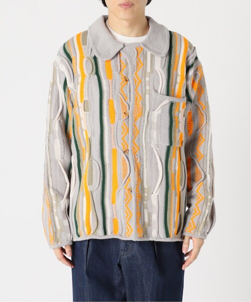 JOURNAL STANDARD relume（ジャーナルスタンダード　レリューム）の「CALIFORNIA 3D ニットシャツ（カーディガン/ボレロ・メンズ・ライトグレー/ブラック/ベージュ・LARGE/MEDIUM）」の17枚目の写真