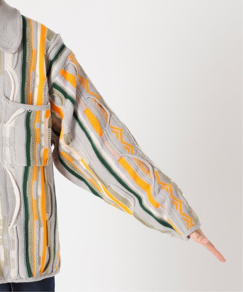 JOURNAL STANDARD relume（ジャーナルスタンダード　レリューム）の「CALIFORNIA 3D ニットシャツ（カーディガン/ボレロ・メンズ・ライトグレー/ブラック/ベージュ・LARGE/MEDIUM）」の6枚目の写真