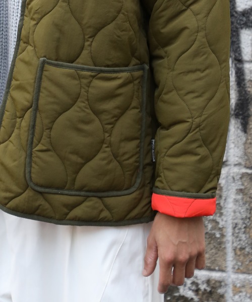 SETUP7（セットアップセブン）の「【SETUP7】キルティングノーカラーミリタリージャケット SCCH110（ミリタリージャケット・メンズ・ネイビー/カーキ・FREE）」の9枚目の写真