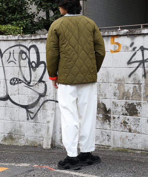 SETUP7（セットアップセブン）の「【SETUP7】キルティングノーカラーミリタリージャケット SCCH110（ミリタリージャケット・メンズ・ネイビー/カーキ・FREE）」の19枚目の写真