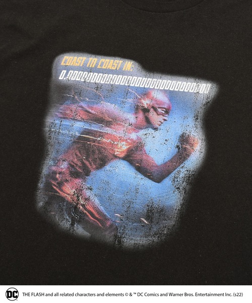 BACK TO THE FIELD（バック トゥー ザ フィールド）の「【DC/THE FLASH】ヴィンテージ加工Tシャツ（Tシャツ/カットソー・レディース・ブラック・FREE）」の5枚目の写真