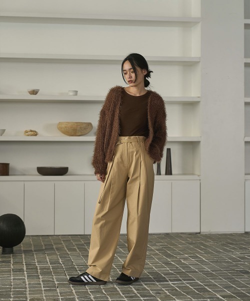 marjour（マージュール）の「SHAGGY KNIT CARDIGAN（カーディガン/ボレロ・レディース・チャコールグレー/ミント/ブラウン・M）」の13枚目の写真