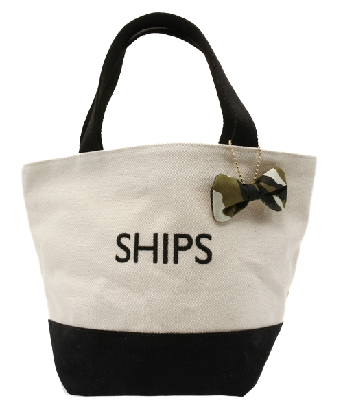 SHIPS（シップス）の「バイカラーエコバッグS（エコバッグ/サブバッグ・レディース・ダークグレー/ライトオリーブ/コバルトブルー/ベージュ系その他/キャメル・ONE SIZE）」の6枚目の写真