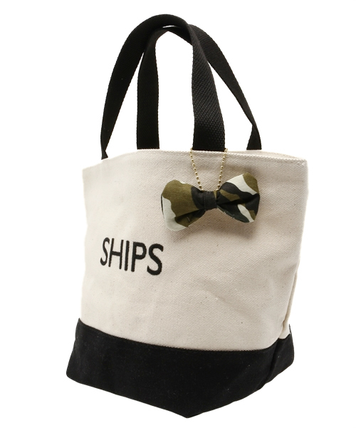 SHIPS（シップス）の「バイカラーエコバッグS（エコバッグ/サブバッグ・レディース・ダークグレー/ライトオリーブ/コバルトブルー/ベージュ系その他/キャメル・ONE SIZE）」の7枚目の写真