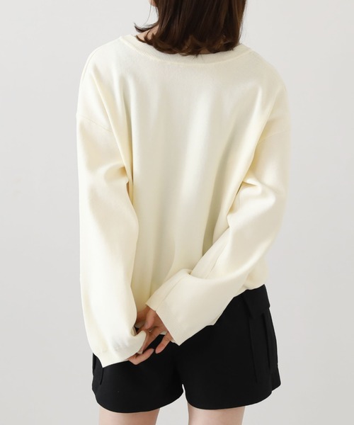 archives（アルシーヴ）の「総針編みミドルカーディガン（カーディガン/ボレロ・レディース・グリーン/ラベンダー/オレンジ/オフホワイト・MEDIUM）」の12枚目の写真