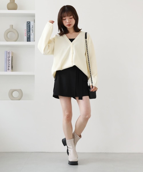 archives（アルシーヴ）の「総針編みミドルカーディガン（カーディガン/ボレロ・レディース・グリーン/ラベンダー/オレンジ/オフホワイト・MEDIUM）」の15枚目の写真