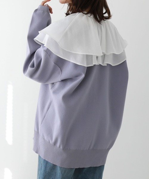 archives（アルシーヴ）の「総針編みミドルカーディガン（カーディガン/ボレロ・レディース・グリーン/ラベンダー/オレンジ/オフホワイト・MEDIUM）」の21枚目の写真