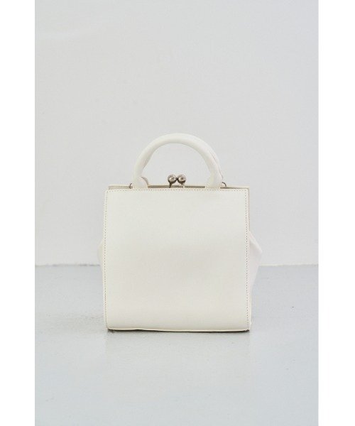 AZUL by moussy（アズールバイマウジー）の「METAL FRAME BAG Ⅱ/メタルフレームバッグⅡ（ハンドバッグ・レディース・ブラック/グリーン系その他/アイボリー/ライトグリーン・FREE）」の5枚目の写真