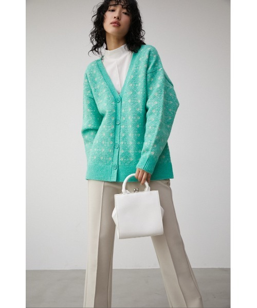 AZUL by moussy（アズールバイマウジー）の「METAL FRAME BAG Ⅱ/メタルフレームバッグⅡ（ハンドバッグ・レディース・ブラック/グリーン系その他/アイボリー/ライトグリーン・FREE）」の12枚目の写真