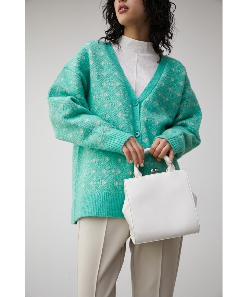 AZUL by moussy（アズールバイマウジー）の「METAL FRAME BAG Ⅱ/メタルフレームバッグⅡ（ハンドバッグ・レディース・ブラック/グリーン系その他/アイボリー/ライトグリーン・FREE）」の13枚目の写真