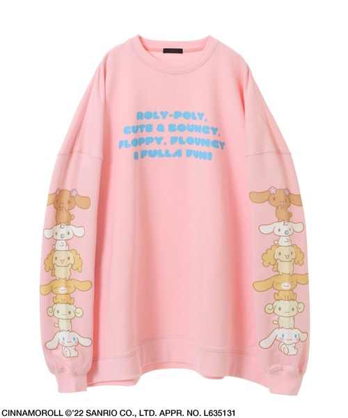 candy stripper シナモロール　ビッグスウェット　ワンピース　ピンク candy stripper シナモロール ビッグスウェット ワンピース ピンク