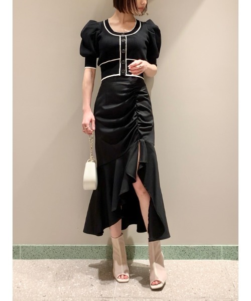 SNIDEL◆ニット・セーター(厚手)/FREE/アクリル/WHT/SWNT244047 ロゴニットプルオーバー（ニット）｜SNIDEL（スナイデル