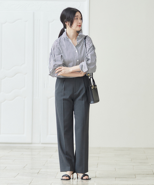 THOMAS MASON（トーマス メイソン）の「■THOMAS MASONショートシャツ（シャツ/ブラウス・レディース・ブルー/ブラック/ライトブルー/ホワイト・FREE）」の5枚目の写真