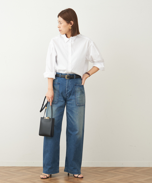 THOMAS MASON（トーマス メイソン）の「■THOMAS MASONショートシャツ（シャツ/ブラウス・レディース・ブルー/ブラック/ライトブルー/ホワイト・FREE）」の12枚目の写真