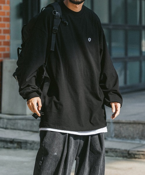 ANGLAN（アングラン）の「ANG-024-LSTEE（Tシャツ/カットソー・メンズ・ブラック/ホワイト・FREE）」の2枚目の写真