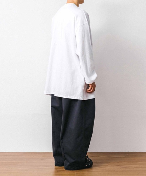 ANGLAN（アングラン）の「ANG-024-LSTEE（Tシャツ/カットソー・メンズ・ブラック/ホワイト・FREE）」の9枚目の写真