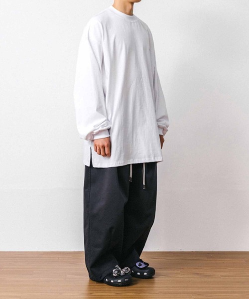 ANGLAN（アングラン）の「ANG-024-LSTEE（Tシャツ/カットソー・メンズ・ブラック/ホワイト・FREE）」の11枚目の写真