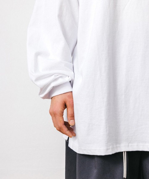 ANGLAN（アングラン）の「ANG-024-LSTEE（Tシャツ/カットソー・メンズ・ブラック/ホワイト・FREE）」の14枚目の写真