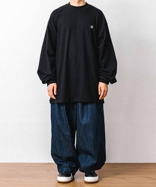 ANGLAN（アングラン）の「ANG-024-LSTEE（Tシャツ/カットソー・メンズ・ブラック/ホワイト・FREE）」の22枚目の写真