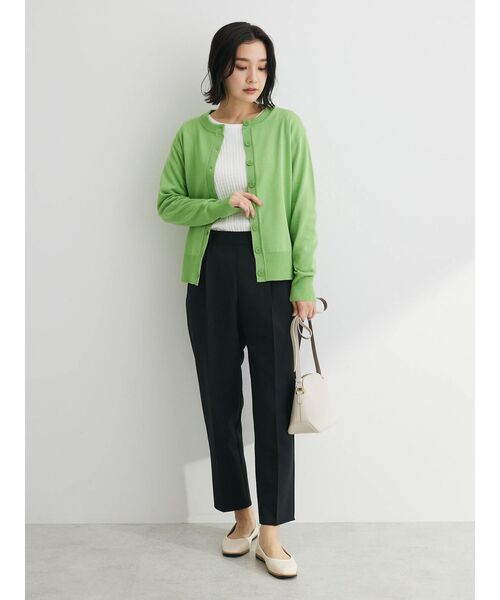 Petit fleur（プチフルール）の「・Petit　Fleur　クルーネックリブロンT（Tシャツ/カットソー・レディース・オフホワイト/ブラック/ライトグレー/イエロー・FREE）」の9枚目の写真