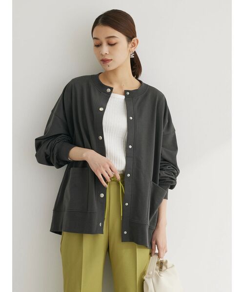 Petit fleur（プチフルール）の「・Petit　Fleur　クルーネックリブロンT（Tシャツ/カットソー・レディース・オフホワイト/ブラック/ライトグレー/イエロー・FREE）」の15枚目の写真