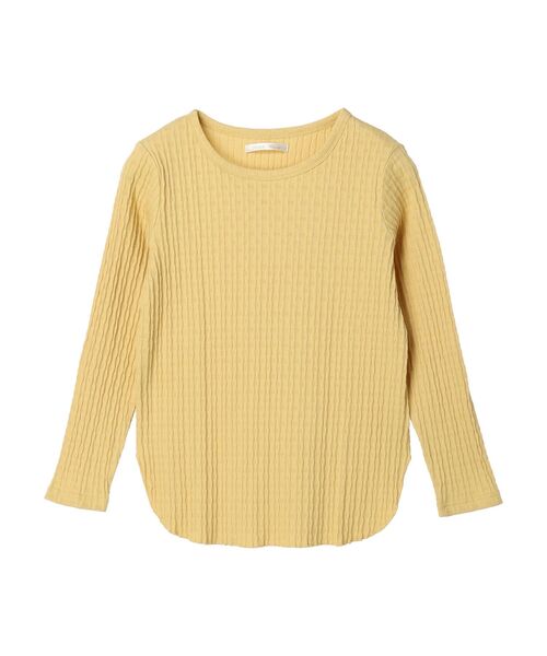 Petit fleur（プチフルール）の「・Petit　Fleur　クルーネックリブロンT（Tシャツ/カットソー・レディース・オフホワイト/ブラック/ライトグレー/イエロー・FREE）」の17枚目の写真