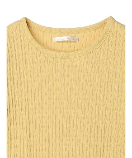 Petit fleur（プチフルール）の「・Petit　Fleur　クルーネックリブロンT（Tシャツ/カットソー・レディース・オフホワイト/ブラック/ライトグレー/イエロー・FREE）」の19枚目の写真