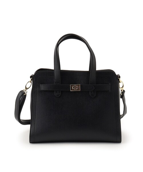 SHOO・LA・RUE（シューラルー）の「◆金具ベルトトート（トートバッグ・レディース・グレー/ブルー/ブラック・00）」の2枚目の写真