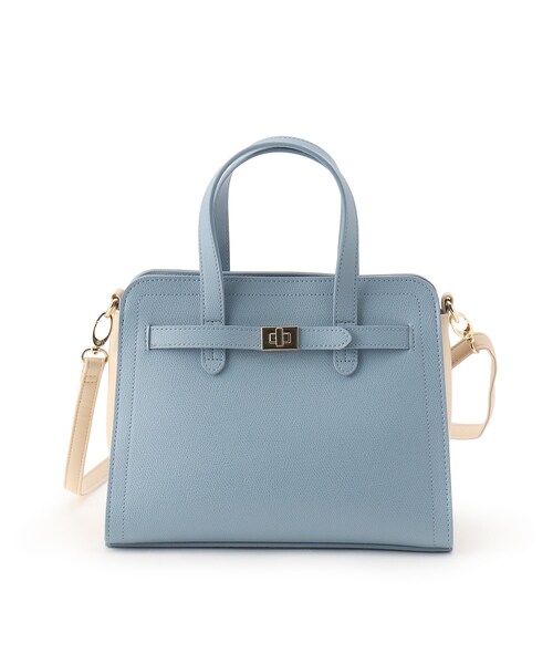 SHOO・LA・RUE（シューラルー）の「◆金具ベルトトート（トートバッグ・レディース・グレー/ブルー/ブラック・00）」の5枚目の写真