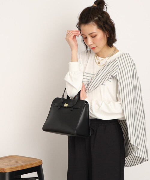 SHOO・LA・RUE（シューラルー）の「◆金具ベルトトート（トートバッグ・レディース・グレー/ブルー/ブラック・00）」の17枚目の写真