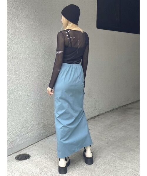 EMODA(エモダ)の「カーゴマキシスカート(スカート・レディース・ブラック/ブルー/アイボリー・FREE)」の13枚目の写真