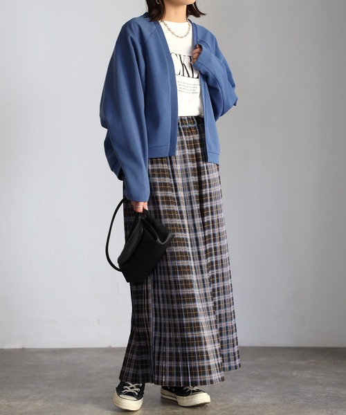 EASEBLUE（イーズブルー）の「カラフルチェックプリーツスカート（スカート・レディース・ブラック/ベージュ/オレンジ・FREE）」の21枚目の写真