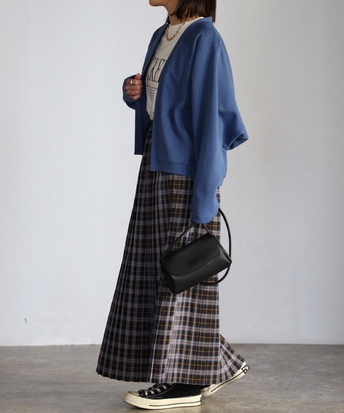 EASEBLUE（イーズブルー）の「カラフルチェックプリーツスカート（スカート・レディース・ブラック/ベージュ/オレンジ・FREE）」の11枚目の写真
