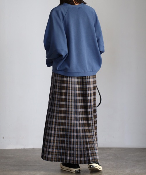 EASEBLUE（イーズブルー）の「カラフルチェックプリーツスカート（スカート・レディース・ブラック/ベージュ/オレンジ・FREE）」の6枚目の写真