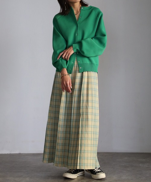 EASEBLUE（イーズブルー）の「カラフルチェックプリーツスカート（スカート・レディース・ブラック/ベージュ/オレンジ・FREE）」の9枚目の写真