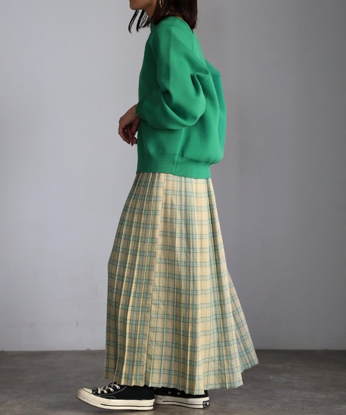 EASEBLUE（イーズブルー）の「カラフルチェックプリーツスカート（スカート・レディース・ブラック/ベージュ/オレンジ・FREE）」の17枚目の写真