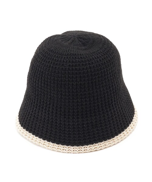 GRANDEDGE（グランドエッジ）の「トリミングニットサーモハット（ハット・レディース・ブラック/グレー/ブルー/キャメル/ピンク系/ベージュ・99）」の2枚目の写真