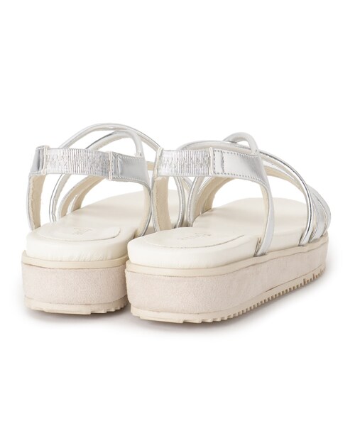 grove（グローブ）の「◆【クッション性◎！】人間工学ふわフィットサンダル（サンダル・レディース・シルバー/アイボリー/ブラック/ダークブラウン/ベージュ系8/ライトグリーン系・35/25/45）」の8枚目の写真