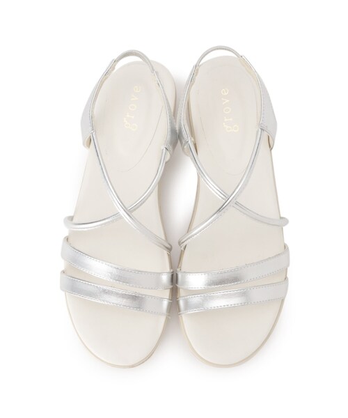 grove（グローブ）の「◆【クッション性◎！】人間工学ふわフィットサンダル（サンダル・レディース・シルバー/アイボリー/ブラック/ダークブラウン/ベージュ系8/ライトグリーン系・35/25/45）」の11枚目の写真