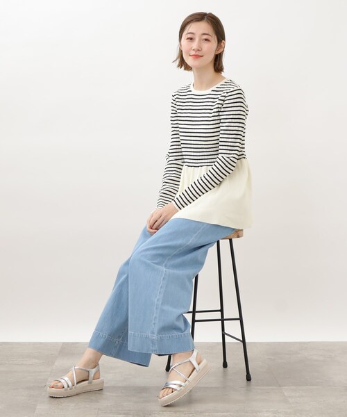 grove（グローブ）の「◆【クッション性◎！】人間工学ふわフィットサンダル（サンダル・レディース・シルバー/アイボリー/ブラック/ダークブラウン/ベージュ系8/ライトグリーン系・35/25/45）」の15枚目の写真