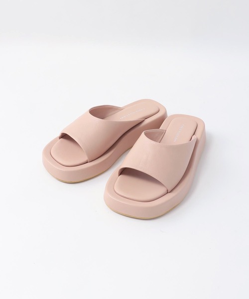 FABIO RUSCONI（ファビオルスコーニ）の「FABIO RUSCONI / EMA leather one band platform sandals(レザーワンバンドプラットフォームサンダル)（サンダル・レディース・ベビーピンク/ブラック・36/37）」の5枚目の写真