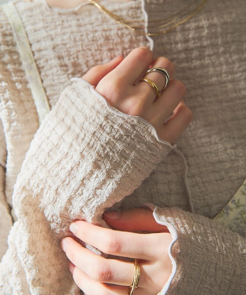 Crisp（クリスプ）の「ジャカードメロウTシャツ（Tシャツ/カットソー・レディース・ブルー/アイボリー/アッシュ・FREE）」の13枚目の写真