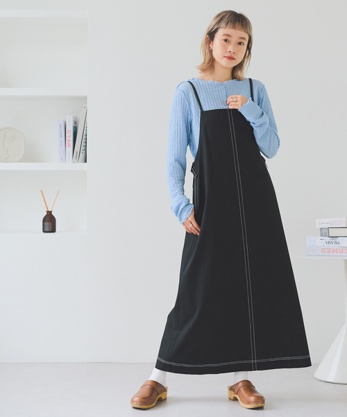 Crisp（クリスプ）の「ジャカードメロウTシャツ（Tシャツ/カットソー・レディース・ブルー/アイボリー/アッシュ・FREE）」の19枚目の写真