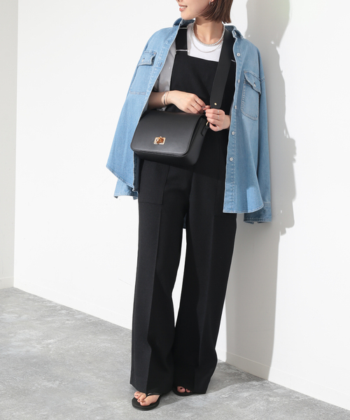 SLOBE IENA(スローブイエナ)の「【MARCO BIANCHINI 】バンブーモチーフショルダーバッグ(ショルダーバッグ・レディース・ブラック/キャメル・FREE)」の6枚目の写真