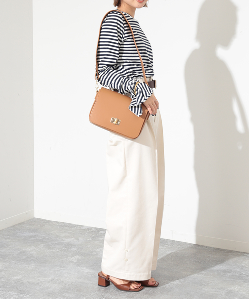 SLOBE IENA(スローブイエナ)の「【MARCO BIANCHINI 】バンブーモチーフショルダーバッグ(ショルダーバッグ・レディース・ブラック/キャメル・FREE)」の17枚目の写真