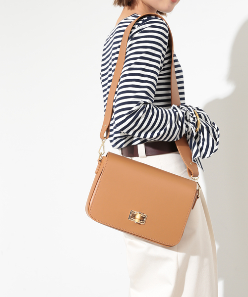SLOBE IENA(スローブイエナ)の「【MARCO BIANCHINI 】バンブーモチーフショルダーバッグ(ショルダーバッグ・レディース・ブラック/キャメル・FREE)」の20枚目の写真