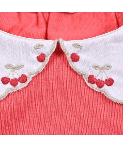 SLAP SLIP(スラップスリップ)の「SLAPSLIP/スカラップ襟チェリー刺繍半袖Tシャツ(80~130cm)(Tシャツ/カットソー・キッズ・ブラック系その他/レッド/ホワイト・130/120/80/110/100/90)」の15枚目の写真