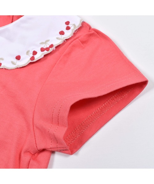 SLAP SLIP(スラップスリップ)の「SLAPSLIP/スカラップ襟チェリー刺繍半袖Tシャツ(80~130cm)(Tシャツ/カットソー・キッズ・ブラック系その他/レッド/ホワイト・130/120/80/110/100/90)」の16枚目の写真