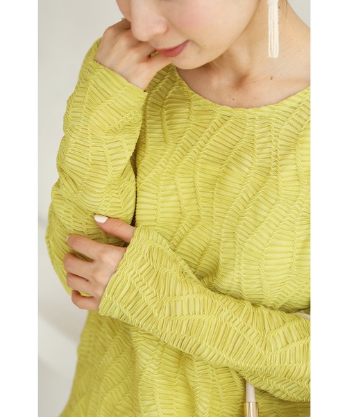 揺らめく立体ラインのカラーカットソートップス（Tシャツ/カットソー）｜CAWAII（カワイイ）